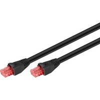 goobay Câble réseau Cat.6 U/UTP, extérieur Noir, 50 mètres