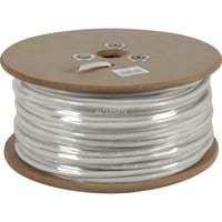 goobay Câble réseau RJ-45 S/FTP Cat.6 Gris, 100 mètres, Enrouleur de câble