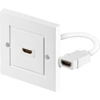 goobay HDMI-Boîtier mural, Boîte de jonction Blanc, 0,18 mètres, 1x connection HDMI-A