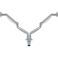 Kensington Bras double écran avec hauteur réglable SmartFit One-Touch, Support de moniteur Gris, Boulon traversant, 9 kg, 33 cm (13"), 81,3 cm (32"), 100 x 100 mm, Argent