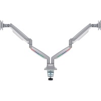 Kensington Double bras articulé SmartFit® One-Touch, Support de moniteur Gris, Boulon traversant, 9 kg, 33 cm (13"), 81,3 cm (32"), 100 x 100 mm, Argent