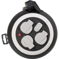 Brennenstuhl 1109220600 multiprise 3 m 3 sortie(s) CA Intérieure Noir, Blanc, Tambour à câble Noir/Blanc, 3 m, 3 sortie(s) CA, Intérieure, IP20, PVC, Plastique, Noir, Blanc