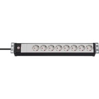 Brennenstuhl 1156057028 unité de distribution d'énergie Noir, Gris multiprise à 8 prises Noir/gris clair, 8x prises, Noir, Gris, 105 mm, 65 mm, 485 mm, 840 g
