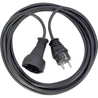 Brennenstuhl 1165430 câble électrique Noir 3 m, Câble d'extension Noir, 3 m, Noir