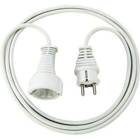 Brennenstuhl 1168120015 2m Blanc câble électrique, Câble d'extension Blanc, 2 m, Mâle/Femelle, Blanc