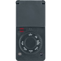 Brennenstuhl 1506120 minuteur électrique Noir Programmateur journalier Anthracite, Programmateur journalier, Noir, Rotatif, IP44, 91 mm, 62 mm