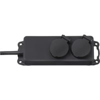 Brennenstuhl BN-1159930 protecteur contre les surcharges multiprise à 2 prises Noir, 2x prises, 2 sortie(s) CA, 230 V, Noir, 2 m