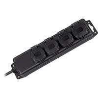 Brennenstuhl BN-1159960 protecteur contre les surcharges multiprise à 4 prises Noir, 4x prises, 4 sortie(s) CA, 230 V, Noir, 2 m