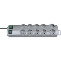 Brennenstuhl BN-PROFF120 Multiprises Argent, 2 m, 10 sortie(s) CA, Plastique, Argent, 230 V, 50 - 60 Hz