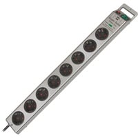 Brennenstuhl Super-Solid Surge Protection 4.500 A Argent 8 sortie(s) CA 2,5 m multiprise à 8 prises Argent, 8x prises, 8 sortie(s) CA, Argent, 2,5 m