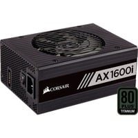 Corsair AX1600i, 1600 Watt alimentation  Noir, 10x PCIe, gestion complète des câbles