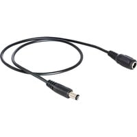 DeLOCK Extension DC 5,5 x 2,1 mm mâle > femelle, Câble d'extension Noir, 0,5 mètre