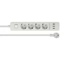 DeLOCK Multiprises 4 entrées avec ports USB Blanc