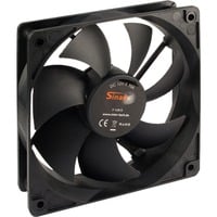 Inter-Tech F-120-S Boitier PC Ventilateur 12 cm Noir ventilateur de boîtier Noir, 120 x 120 x 25 mm, Ventilateur, 12 cm, 1200 tr/min, 20 dB, 90,1 cfm, Noir