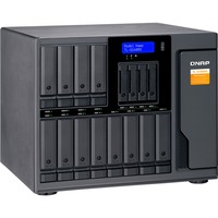 QNAP TL-D1600S Boîtier de disques de stockage Boîtier disque dur/SSD Noir, Gris 2.5/3.5" Noir, Boîtier disque dur/SSD, 2.5/3.5", Série ATA II, Série ATA III, 6 Gbit/s, Échange à chaud, Noir, Gris