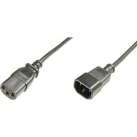  Rallonge d'alimentation, Câble d'extension Noir, 1,8 m, IEC C14, IEC C13, H05VV-F3G, 250 V, 10 A