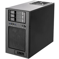 SilverStone CS330 Tower Noir, Boîtier PC Noir, Tower, PC, Noir, micro ATX, Mini-DTX, Mini-ITX, Aluminium, Acier, 16,5 cm