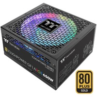 Thermaltake PS-TPD-0650F3FAGE-1 unité d'alimentation d'énergie 20-pin ATX ATX Noir alimentation modulaire 650 watt Noir, 4x PCIe, 650 W, 100 - 240 V, 780 W, 50/60 Hz, 10 A, Actif