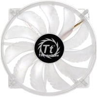 Thermaltake Pure 20 LED Boitier PC Ventilateur 20 cm Transparent ventilateur de boîtier Transparent, 200 x 30 x 200 mm, Ventilateur, 20 cm, 800 tr/min, 28,2 dB, 129,639 cfm, Transparent