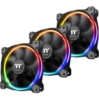 Thermaltake Riing 12 Sync Universel Ventilateur 12 cm Noir ventilateurs de boîtier RGB  3 pièces, 120 x 120 x 25 mm, Ventilateur, 12 cm, 800 tr/min, 1500 tr/min, 26,4 dB, 40,6 cfm