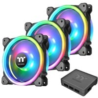 Thermaltake Riing Trio 12 LED RGB Radiator Fan TT Premium Edition Boitier PC Ventilateur 12 cm Noir ventilateurs de boîtier 3 pièces, 120 x 120 x 25 mm, Ventilateur, 12 cm, 500 tr/min, 1500 tr/min, 25,2 dB, 41,13 cfm