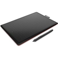 Wacom One by Small tablette graphique Noir 2540 lpi 152 x 95 mm USB Noir/Rouge, Avec fil, 2540 lpi, 152 x 95 mm, USB, Stylo, Noir
