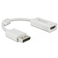 DeLOCK DisplayPort 1.4 > HDMI, Adaptateur Blanc, 0,1 mètres, 4K