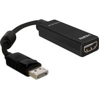DeLOCK DisplayPort > HDMI, Adaptateur Noir, 0,125 mètres, Passif, Détail Lite