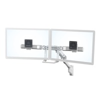 Ergotron HX Wall Dual Monitor Arm, Support mural Blanc, 7,9 kg, 81,3 cm (32"), 75 x 75 mm, 400 x 400 mm, Blanc