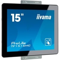 iiyama ProLite TF1515MC-B2 15" Moniteur Noir, 1x DisplayPort, 1x HDMI, 1x VGA, 1x RJ-45