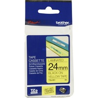 Brother Cassette d'étiquettes TZE-651, Ruban 24 mm, noir sur jaune