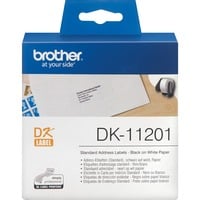 Brother DK-11201 - Rouleau d'étiquettes original – Noir sur blanc, 29 x 90 mm, Ruban 29 x 90 mm, Noir sur blanc, 400 pièce(s), DK, Noir, Blanc, Thermique directe, Chine