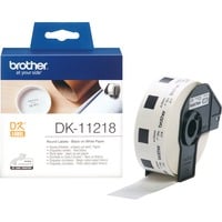 Brother DK-11218 étiquette ronde prédécoupée - papier, Ruban Diamètre de l'étiquette: 24 mm, blanc