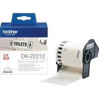 Brother DK-22212 - Rouleau de film continu original – Noir sur blanc, 62 mm, Ruban 62 mm, Noir sur blanc, DK, Blanc, Thermique directe, Chine, 5 année(s)