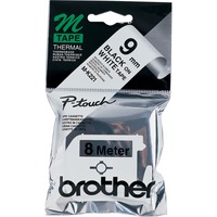Brother MK221 ruban d'étiquette Noir sur blanc M Noir sur blanc, M, Brother, P-touch, PT-55, PT-60, PT-65, PT-75, PT-80, PT-90, PT-85, PT-110, PT-BB4, 9 mm, 8 m