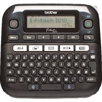 Brother PT-D210 étiqueteuse professionnelle Noir, QWERTY, Transfert thermique, 180 x 180 DPI, 20 mm/sec, Gris, Blanc