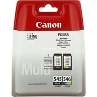 Canon Multipack de cartouches d'encre PG-545/CL-546 BK/C/M/Y 2 pièce(s), Multi pack
