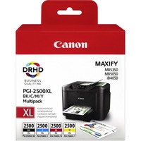 Canon Multipack de cartouches d'encre noire/cyan/magenta/jaune haut rendement PGI-2500XL Encre à pigments, Encre à pigments, Multi pack