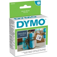 Dymo LW petites étiquettes autocollantes polyvalentes authentiques | 25 mm x 25 mm | rouleau de 750 étiquettes faciles à décoller | pour les étiqueteuses LabelWriter Blanc, Imprimante d'étiquette adhésive, Papier, Amovible, Carré, LabelWriter