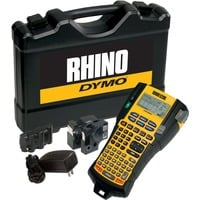 Dymo RHINO 5200 Étiqueteuse avec Mallette de transport | Étiqueteuse portable de qualité industrielle destinée aux professionnels de la basse tensionde l’électricité et de la MRO Noir/Jaune, ABC, Transfert thermique, 180 x 180 DPI, Noir, Jaune