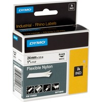Dymo Rhino Étiquettes industrielles | Nylon flexible | 24 mm x 3,5 m | autocollantes impression en noir sur fond blanc | pour étiqueteuses Rhino et LabelManager, Ruban 5 m | autocollantes impression en noir sur fond blanc | pour étiqueteuses Rhino et LabelManager, D1, Nylon, Belgique, 3,5 m, 1 pièce(s), 37 mm