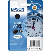 Epson Alarm clock Singlepack Black 27XL DURABrite Ultra Ink, Encre Rendement élevé (XL), Noir, Encre à pigments, 17,7 ml, 1 pièce(s), 1100 pages