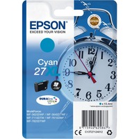 Epson Alarm clock Singlepack Cyan 27XL DURABrite Ultra Ink, Encre Rendement élevé (XL), Cyan, 10,4 ml, 1 pièce(s), 1100 pages