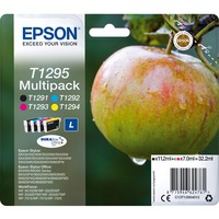 Epson Apple Encre DURABrite Ultra multipack 4 couleurs Pomme T1295 Noir, Cyan, Magenta, Jaune, 11,2 ml, 7 ml, 1 pièce(s), Multi pack