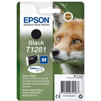 Epson Fox Singlepack Black T1281 DURABrite Ultra Ink, Encre Encre à pigments, 5,9 ml, 185 pages, 1 pièce(s)