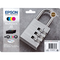 Epson Padlock Encre DURABrite Ultra multipack 4 couleurs Cadenas 35 Rendement standard, Noir, Cyan, Magenta, Jaune, Encre à pigments, 16,1 ml, 9,1 ml, 1 pièce(s)