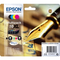 Epson Pen and crossword Multipack 4-colours 16XL DURABrite Ultra Ink, Encre Rendement élevé (XL), Noir, Cyan, Magenta, Jaune, Encre à pigments, Encre à pigments, 12,9 ml, 6,5 ml