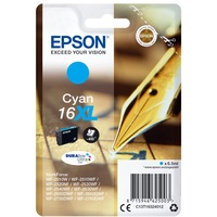 Epson Pen and crossword Singlepack Cyan 16XL DURABrite Ultra, Encre Rendement élevé (XL), Cyan, 6,5 ml, 1 pièce(s), 450 pages