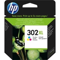 HP Cartouche d'encre trois couleurs haute capacité 302XL d'origine (F6U67AE) 