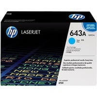 HP Cartouche de toner LaserJet cyan 643A (Q5951A) Turquoise, Cyan, Vente au détail